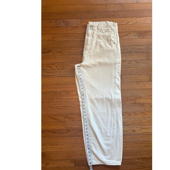 We The Free Aster Straight Jeans size 33 100% Cotton Cream - Picture 13 of 16